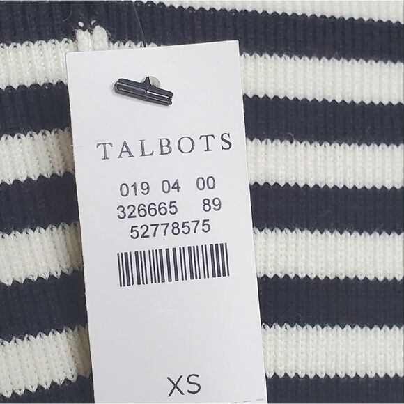 NWT Talbots XS Women's Black White Striped Blazer Suit Jacket - Picture 10 of 14